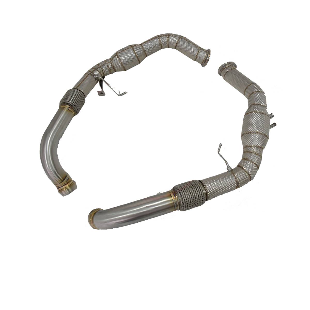Porsche Panamera 971 2.9L Turbo Decat Exhaust Uppipe With Heat Shield
