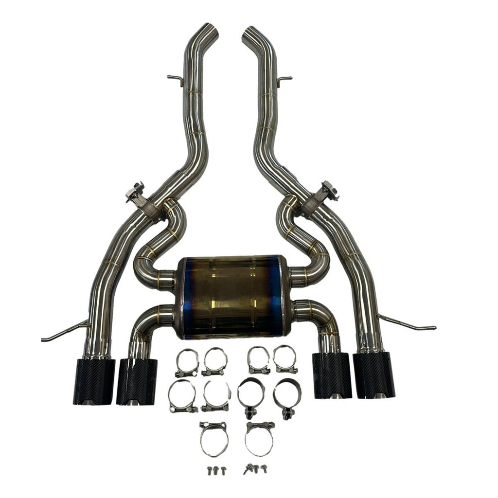 BMW M2 G87 Titanium Silencer Axel Catback with Carbon Tailpipes
