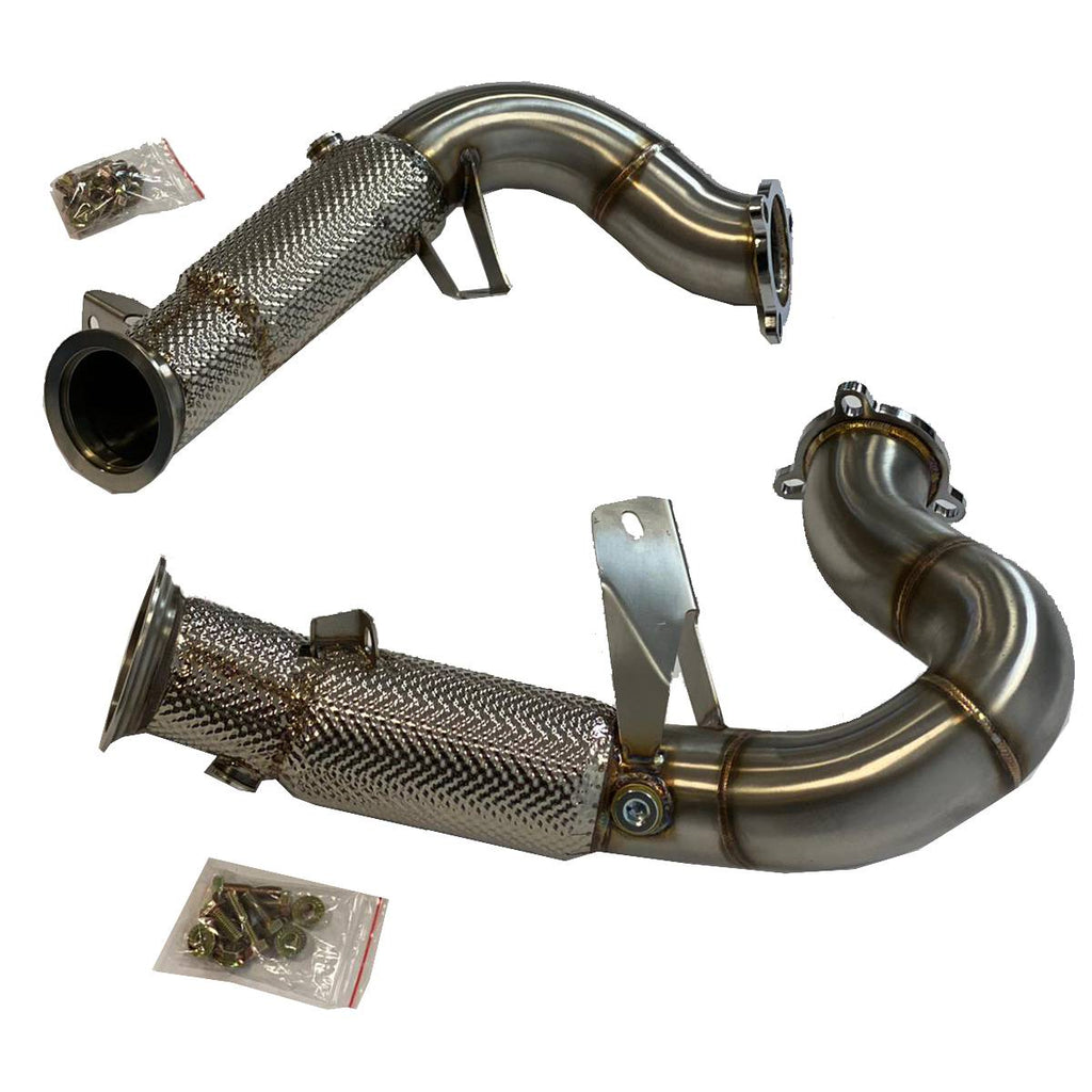 Porsche Macan 3.0/3.6T Decat Exhaust Downpipes With Thermal Heat Shield