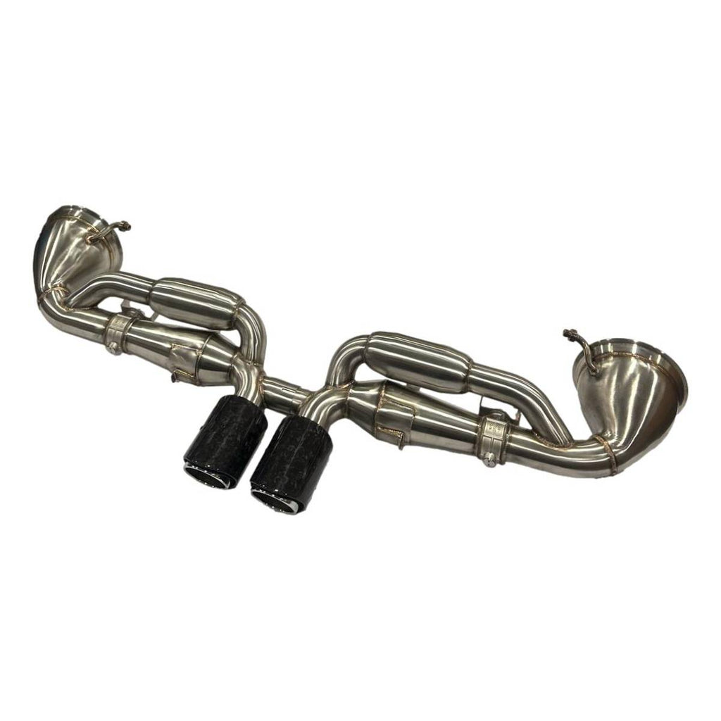 Porsche 911 992 GT3 Stainless Steel Exhaust with Carbon Tailpipes