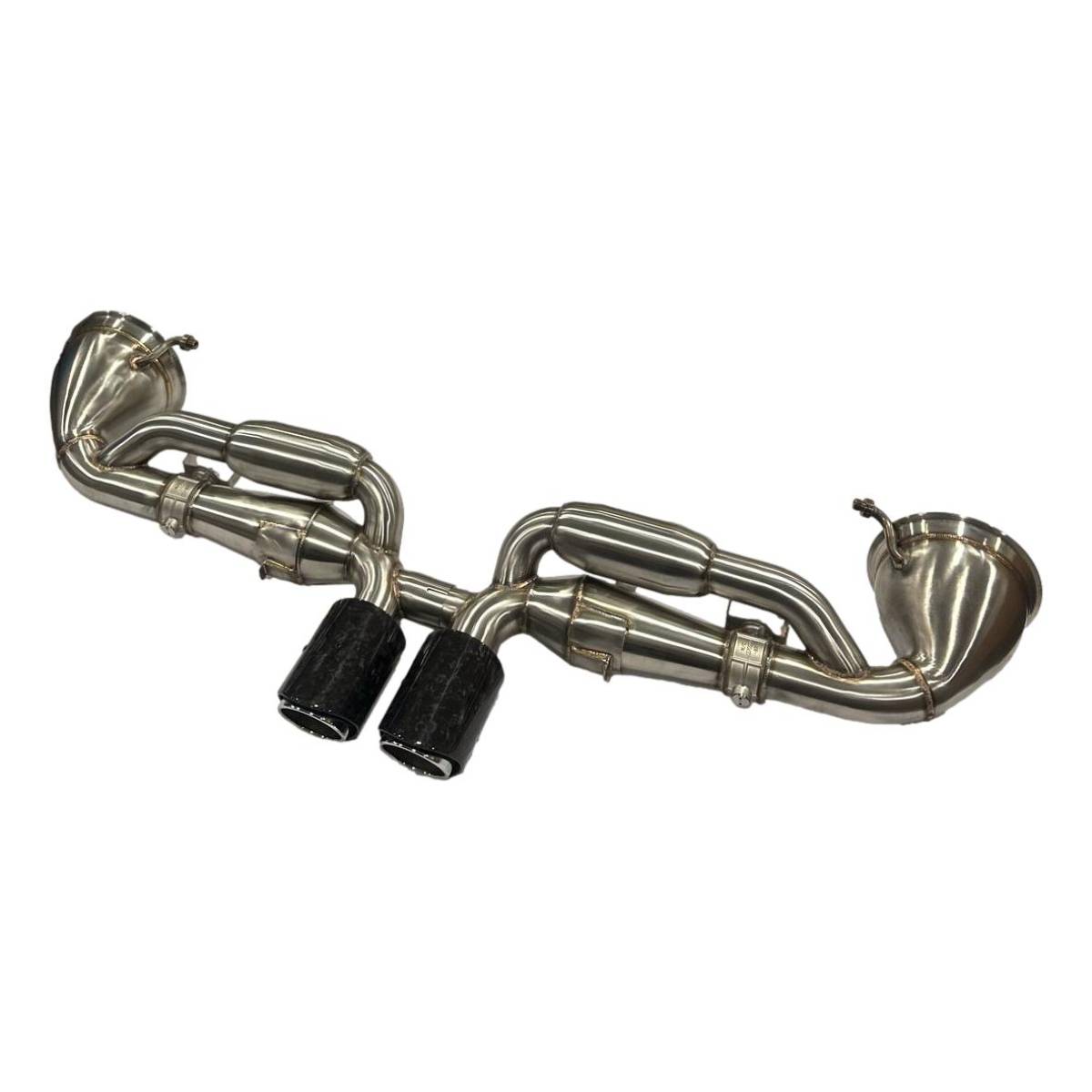 Porsche 911 992 GT3 Stainless Steel Exhaust with Carbon Tailpipes