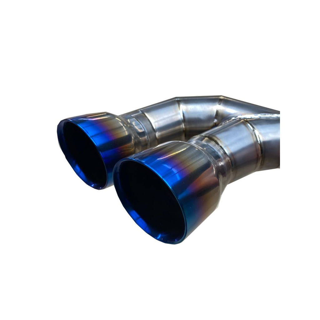 Porsche 911 991.1 Turbo Titanium Valved Exhaust Burnt Tailpipes
