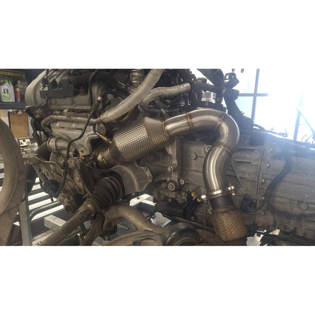Porsche Macan 3.0/3.6T Catalytic Converter Exhaust Downpipes With Thermal Heat Shield