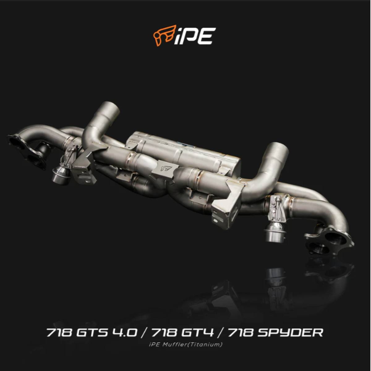 Porsche 982 718 Boxster GTS 4.0 718 Cayman GTS 4.0 2020 - Current Titanium Rear Valvetronic System