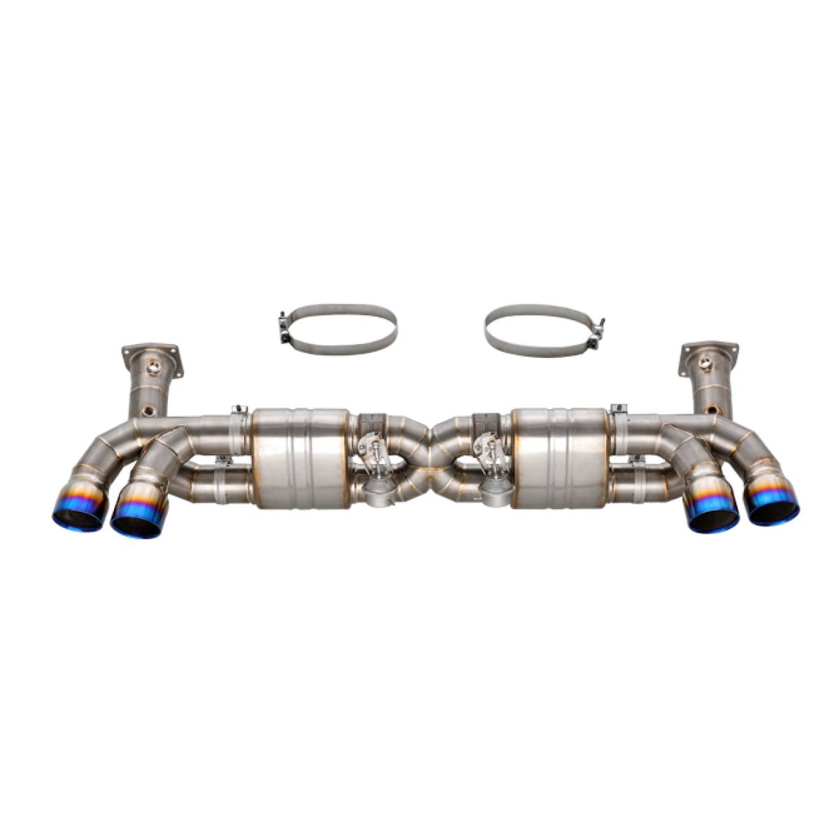 Porsche 911 991.1 Turbo Titanium Valved Exhaust Burnt Tailpipes