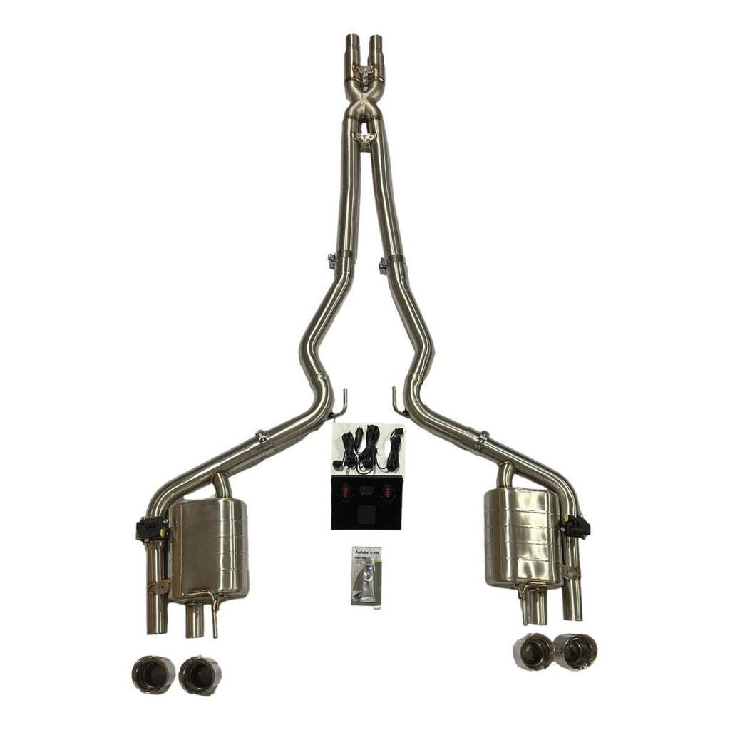 Ford Mustang Valvetronic Cat-Back 5.0L-Quad Tips