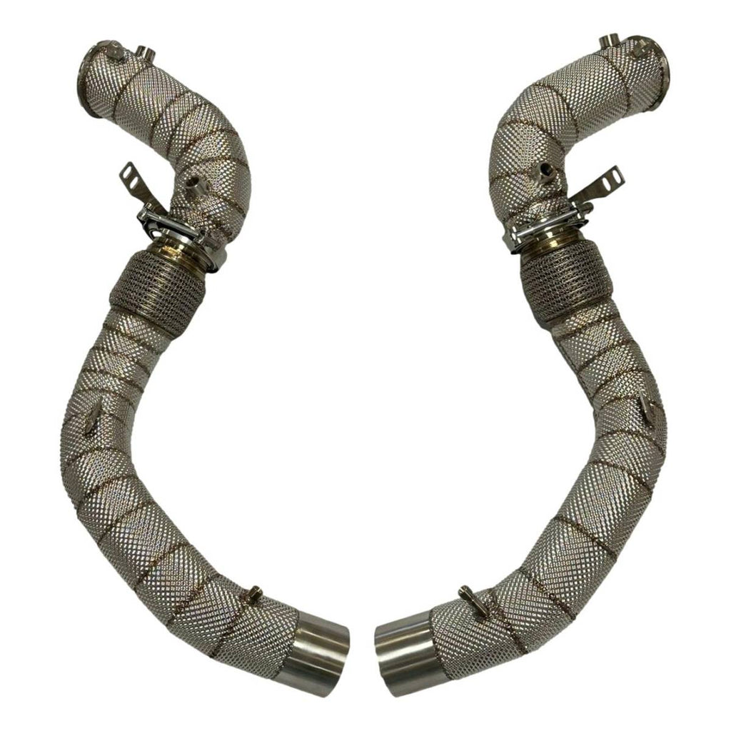 BMW X5M X6M F95 F96 Downpipes With Heat Shield