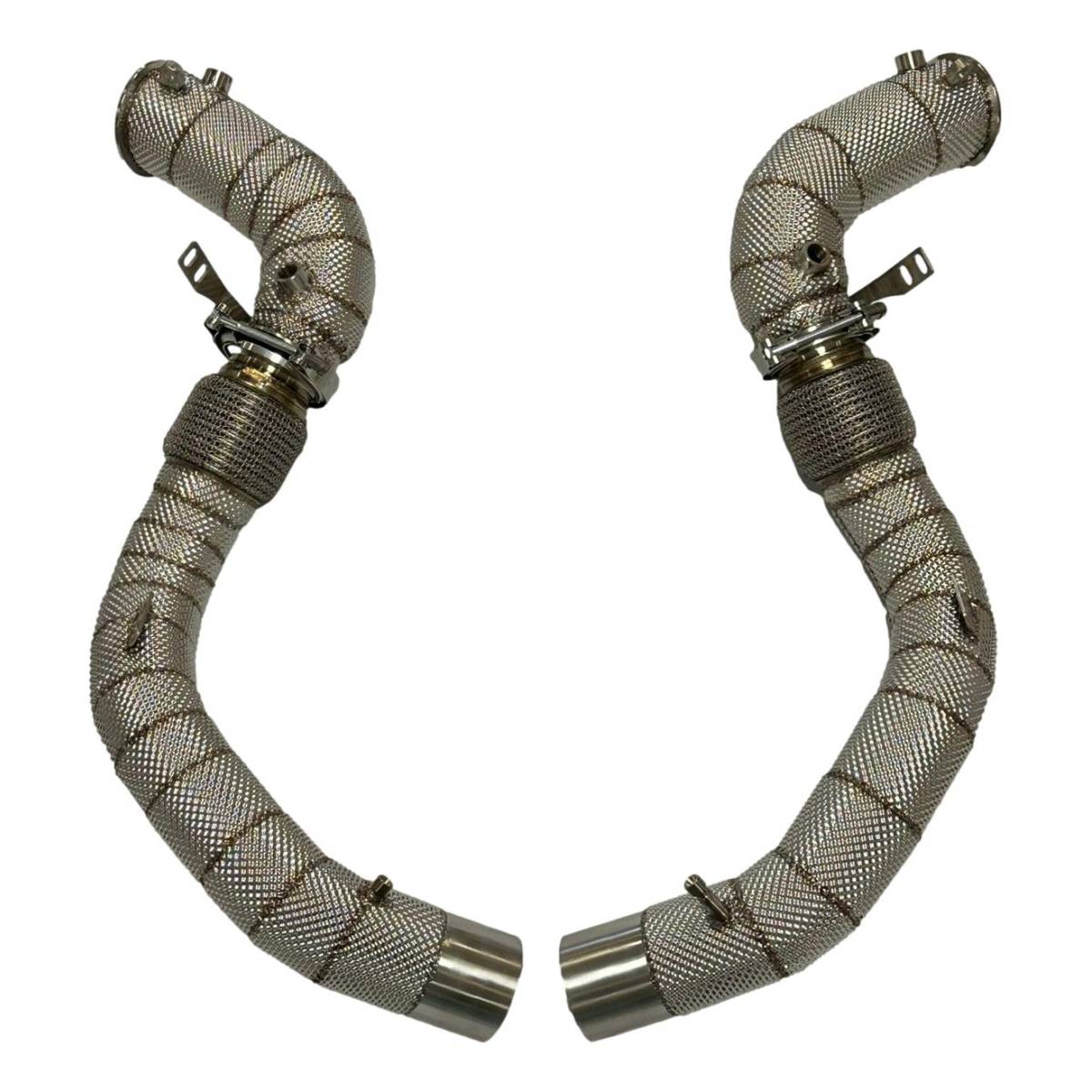 BMW X5M X6M F95 F96 Downpipes With Heat Shield