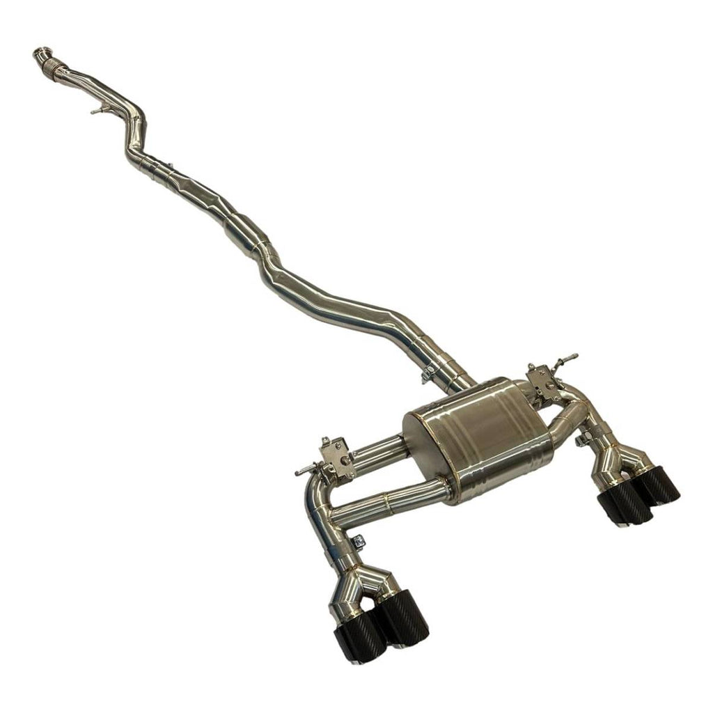 BMW M2 F87 Valvetronic Cat Back Exhaust with Carbon Tailpipes (N55 Engine)