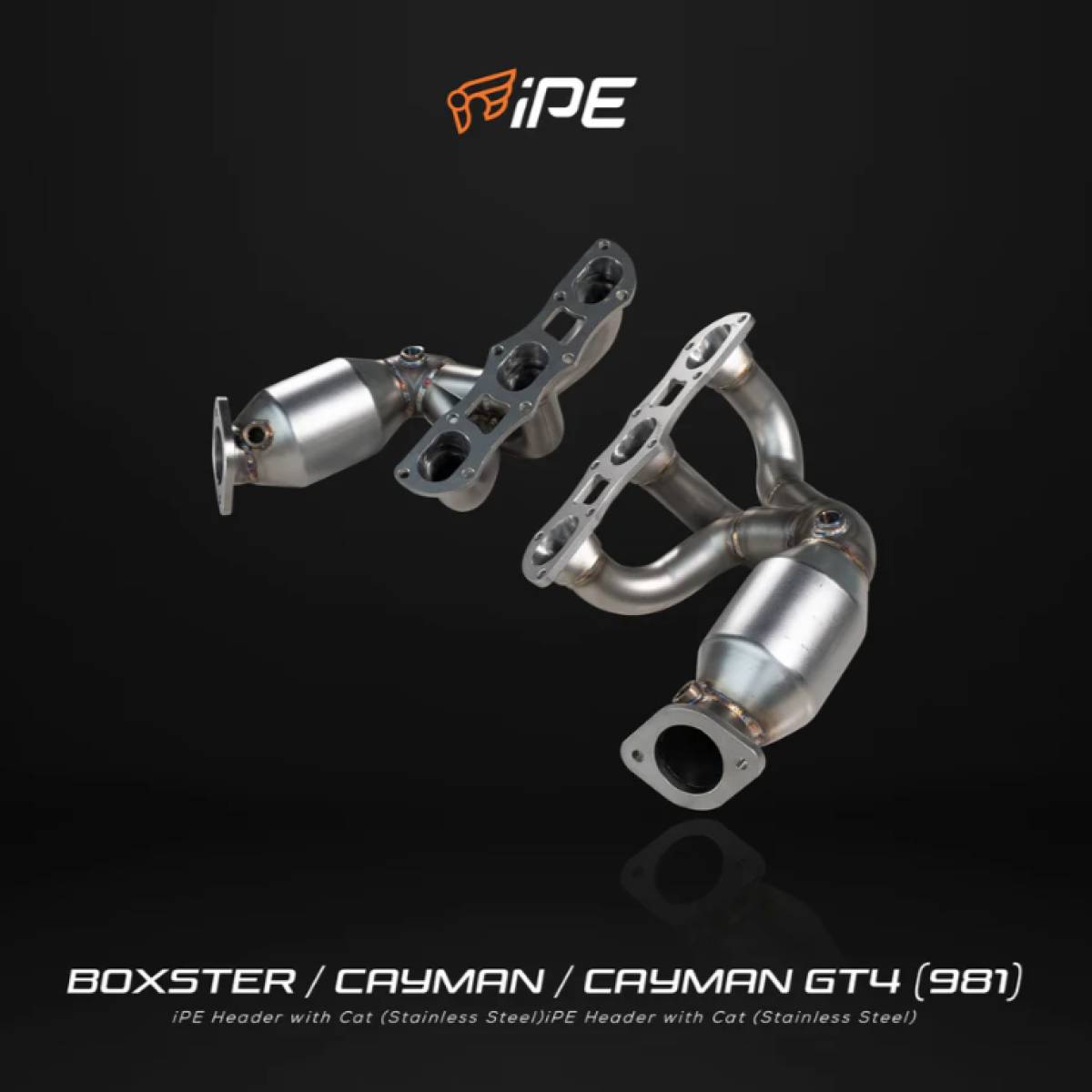 Porsche 981 Boxster 981 Cayman 981 Boxster Spyder 981 Cayman GT4 2012 - 2015 Header with Cat Pipe