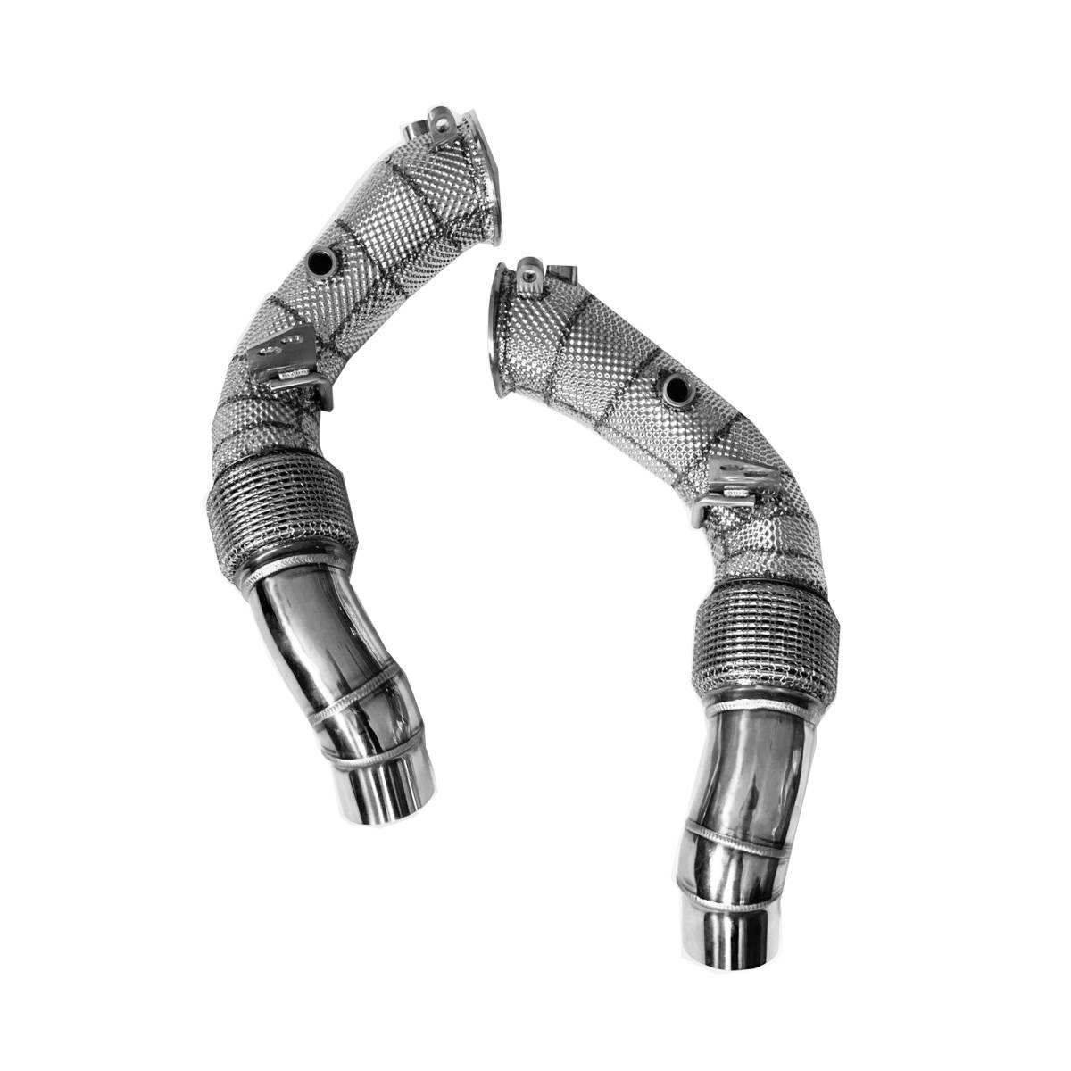 BMW M5 F10/F11 M6 F12/F13 Catless Downpipes with Heat Shield