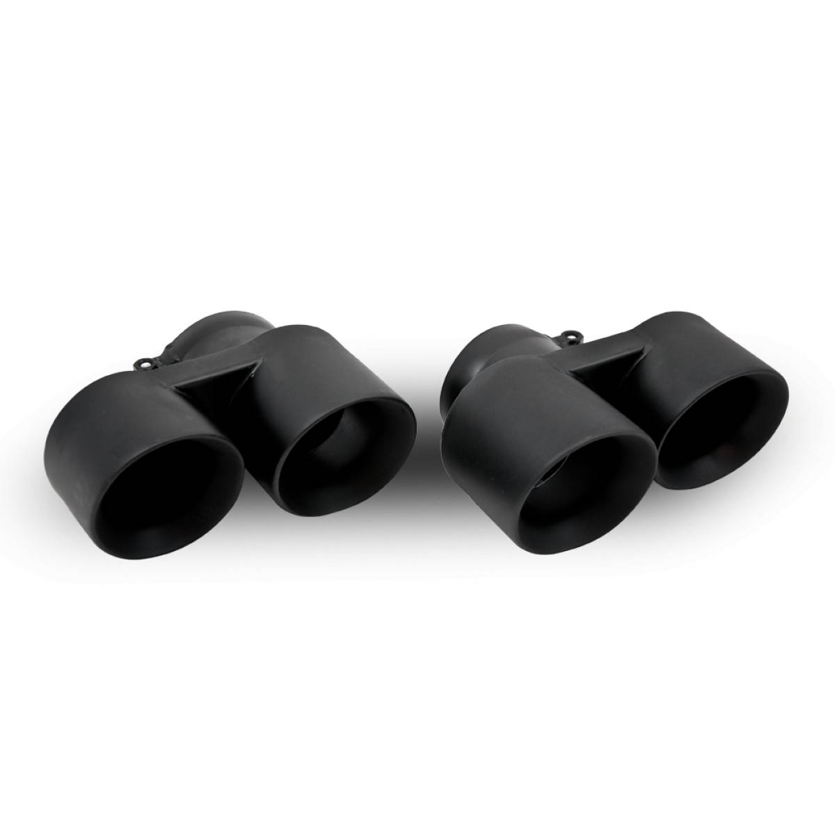 Porsche 911 997.1 Turbo Round Matte Black Exhaust Tailpipes