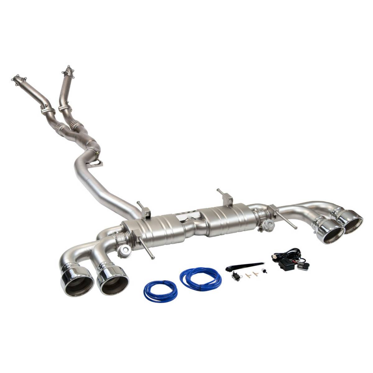 Nissan GTR 3.5" Turbo Back Valved Exhaust with 5 Inch Stainless Tailpipes