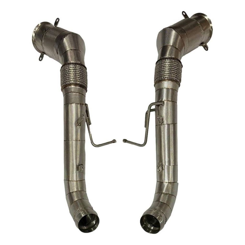 McLaren 650S Catted Downpipes with Heat Shield