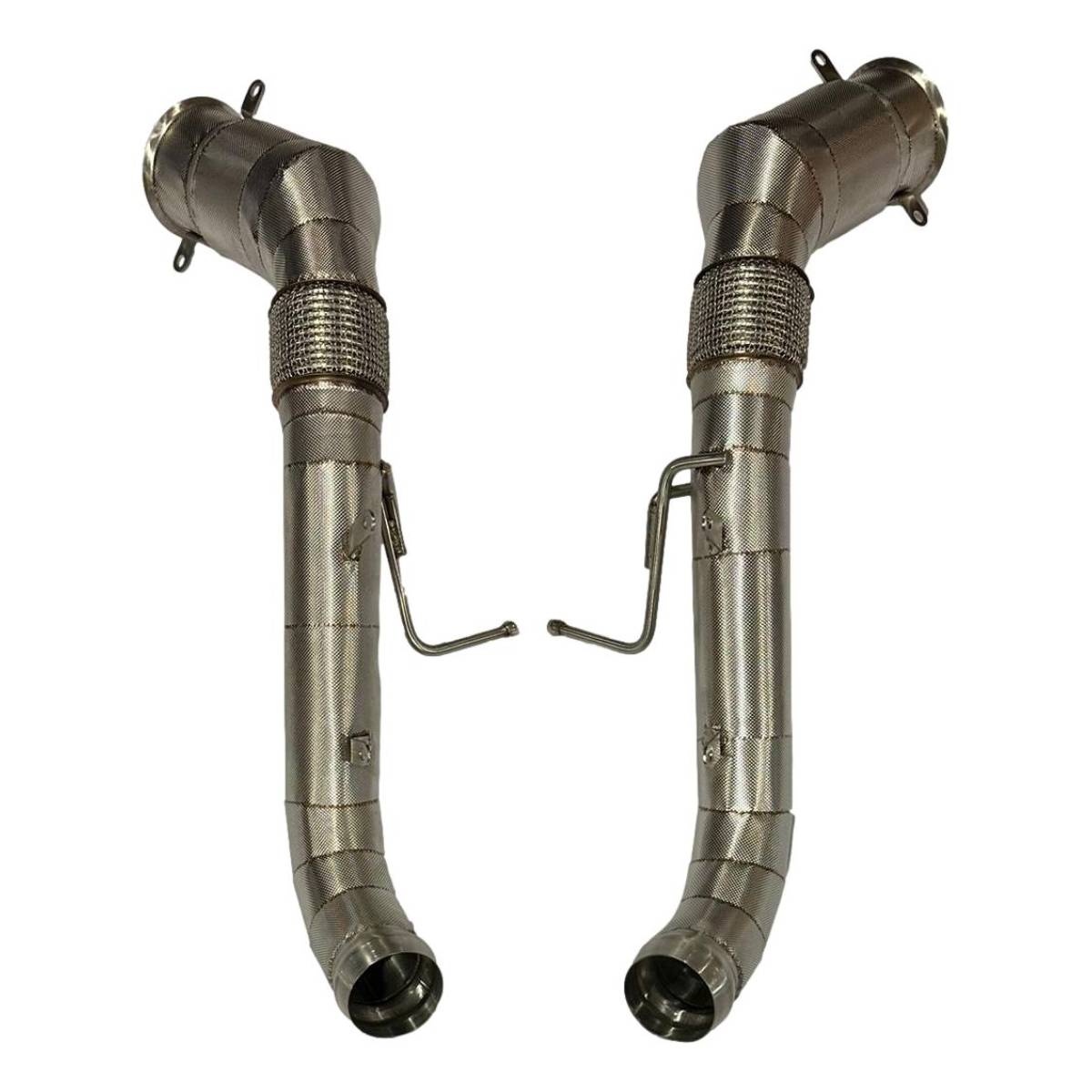 McLaren 650S Catted Downpipes with Heat Shield