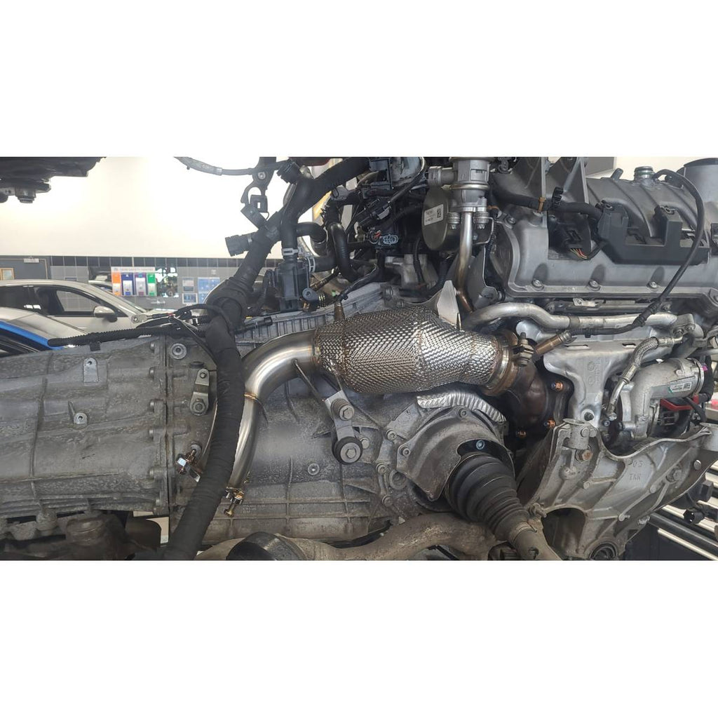 Porsche Macan 3.0/3.6T Catalytic Converter Exhaust Downpipes With Thermal Heat Shield