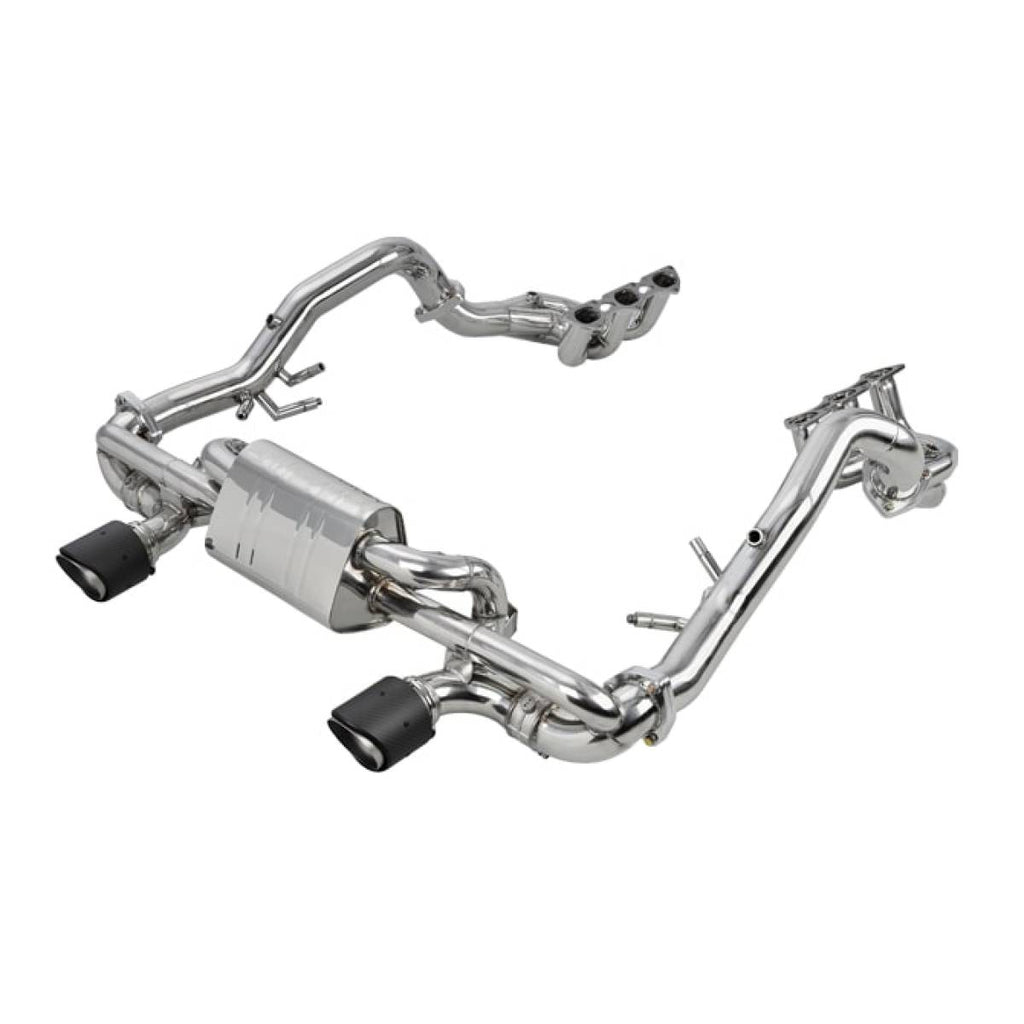 Porsche 982 718 Cayman GT4 RS Full Stainless Steel System with Carbon Tailpipes