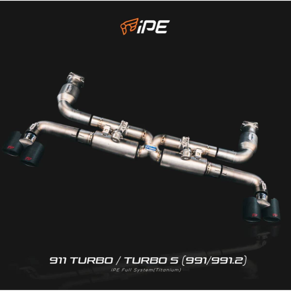 Porsche 991.1 Turbo / Turbo S 2013-2015 991.2 Turbo / Turbo S 2016-2019 Catless Downpipe (SS)+Valvetronic Muffler (Ti)