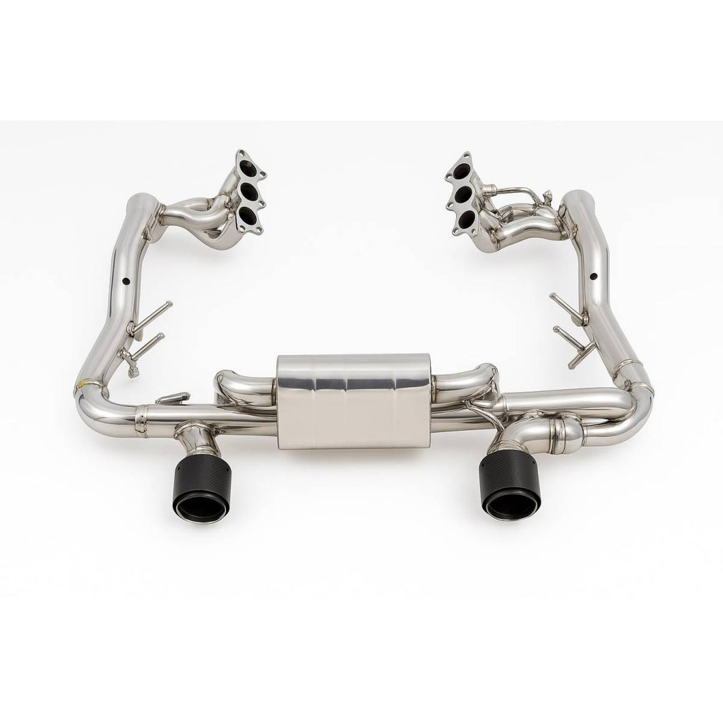 Porsche 982 718 Cayman GT4 RS Full Stainless Steel System with Carbon Tailpipes