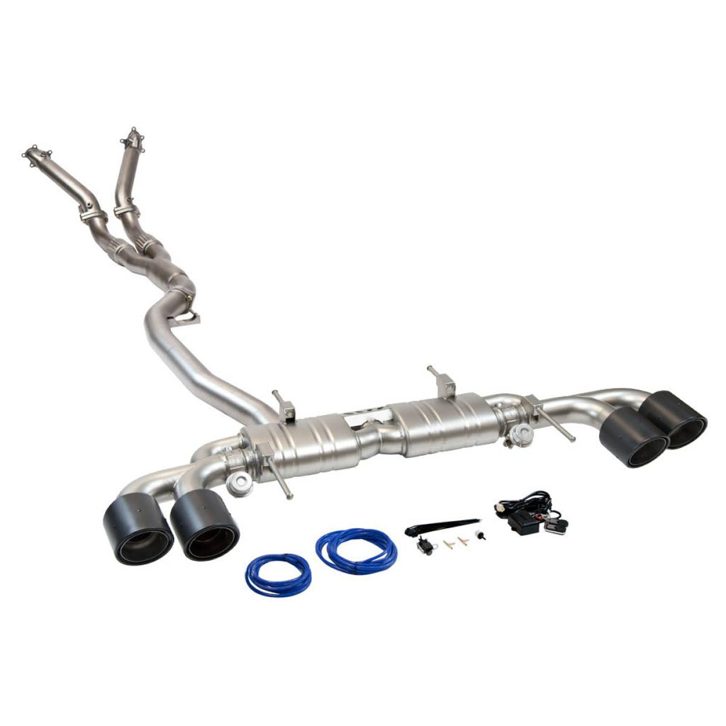 Nissan GTR 3.5" Turbo Back Valved Exhaust with 5 Inch Carbon Tailpipes