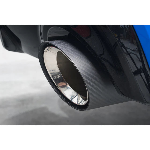 COBRA SPORT - BMW M135i xDrive (F40) OEM Style M Performance Tips - Carbon Fibre Larger 4.5" Slip-on Replacement Tailpipes