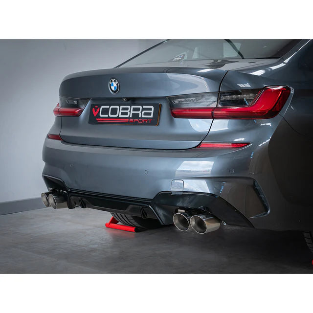 COBRA SPORT - BMW 330e (G20) (19>) Non-Valved Venom Quad Exit Rear Axle Back M3 Style Performance Exhaust