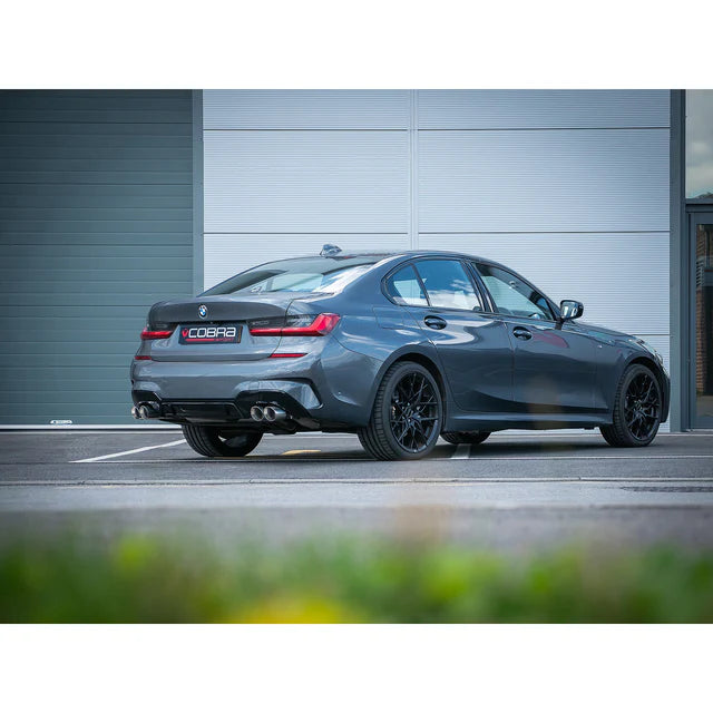COBRA SPORT - BMW 330e Touring (G21) (19>) Non-Valved Venom Quad Exit Rear Axle Back M3 Style Performance Exhaust