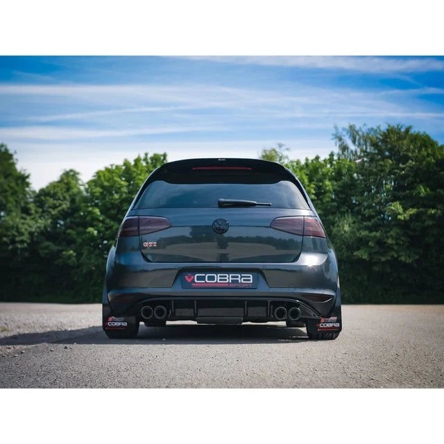 COBRA SPORT - VW Golf GTI (Mk7) 2.0 TSI (5G) (12-17) Quad Exit Race Rear Axle Back (back box delete) Golf R Style Performance Exhaust
