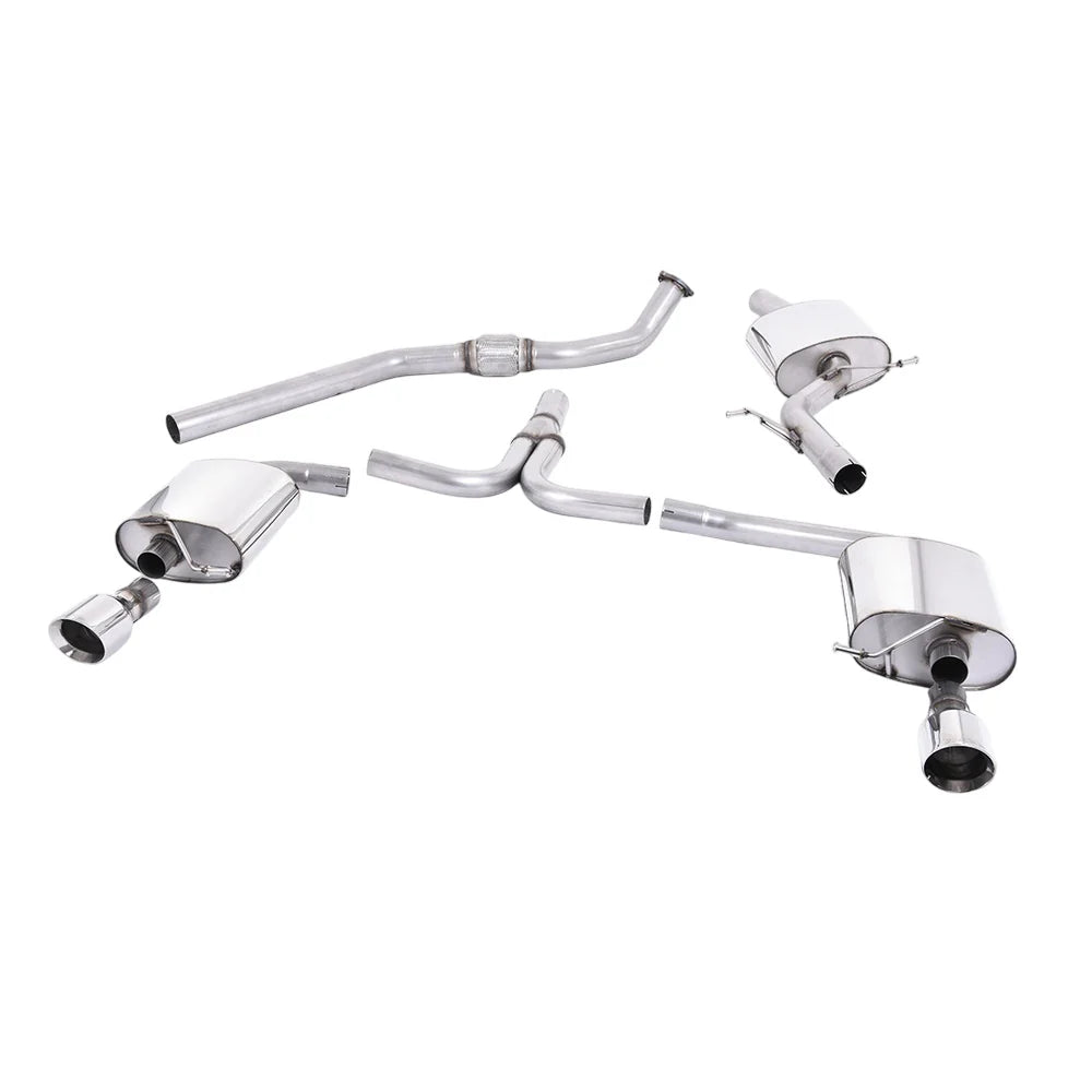 Milltek Cat Back Exhaust Audi A4 2.0 TFSi S-Line B8 (2WD and Quattro Tiptronic-only) Saloon and Avant 08-11