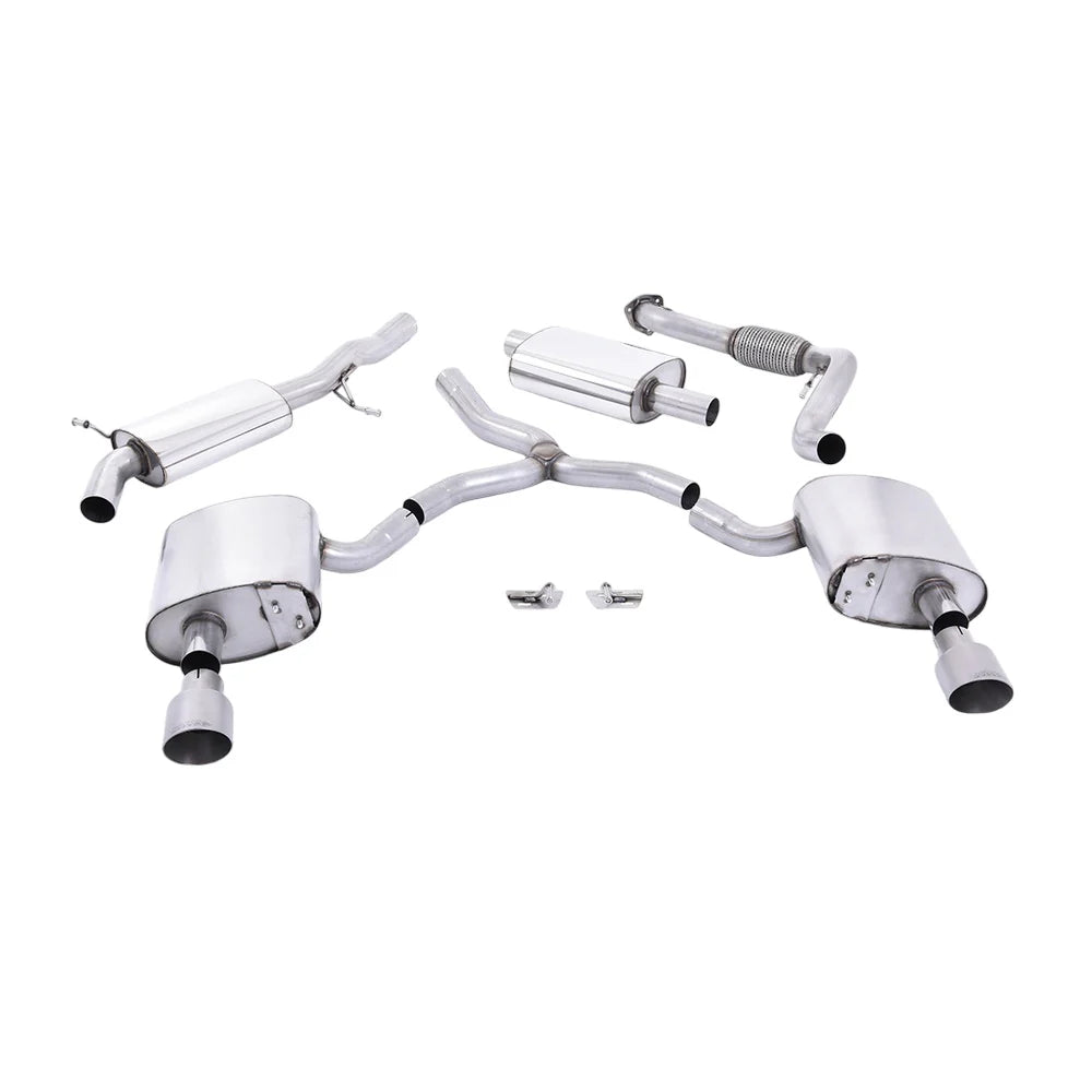 Milltek Cat Back Exhaust Audi A4 2.0 TFSi B9 Quattro Saloon and Avant (Non OPF/GPF Models inc Mild Hybrid and Without Brace Bars) 16-25