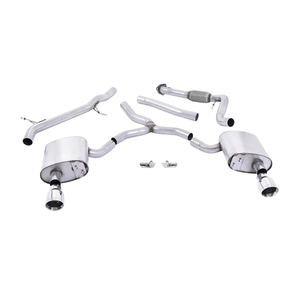 Milltek Cat Back Exhaust Audi A4 2.0 TFSi B9 Quattro Saloon and Avant (Non OPF/GPF Models inc Mild Hybrid and Without Brace Bars) 16-25