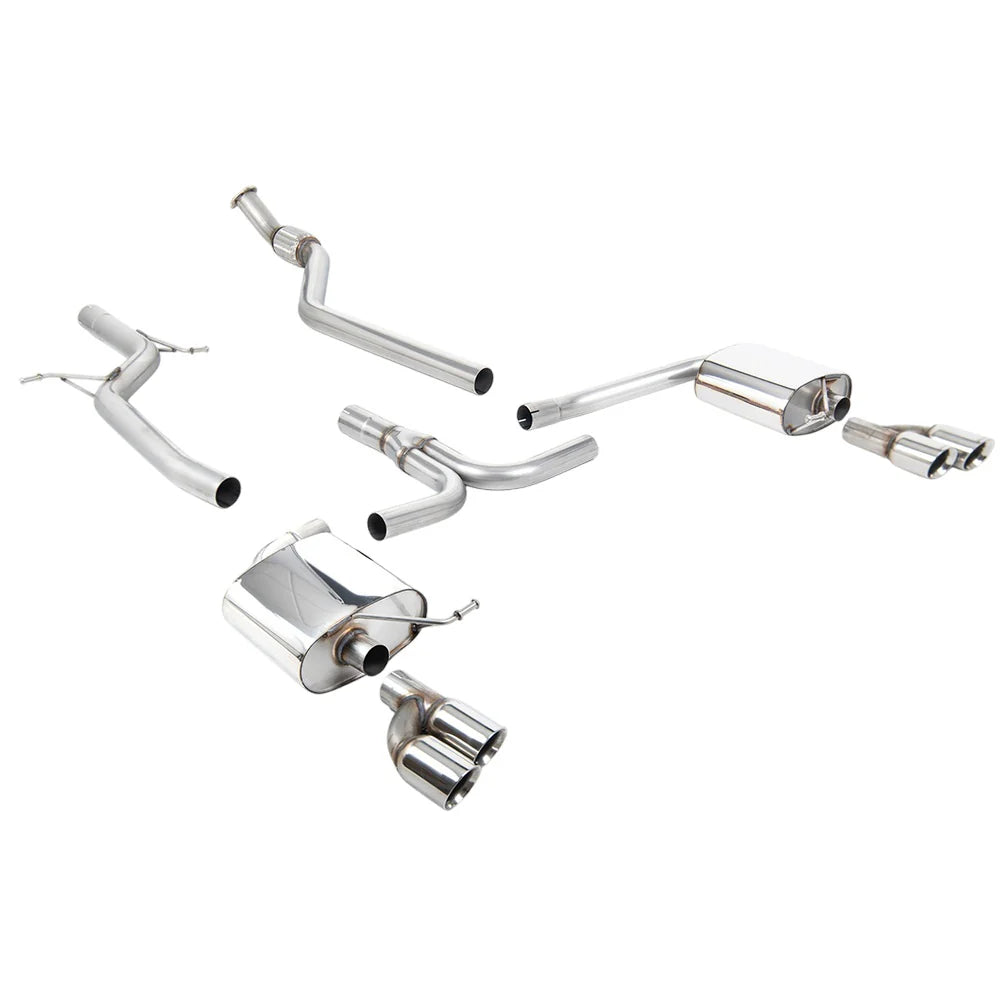 Milltek Cat Back Exhaust Audi A4 2.0 TFSi S-Line B8 (2WD and Quattro manual-only) Saloon and Avant 08-11