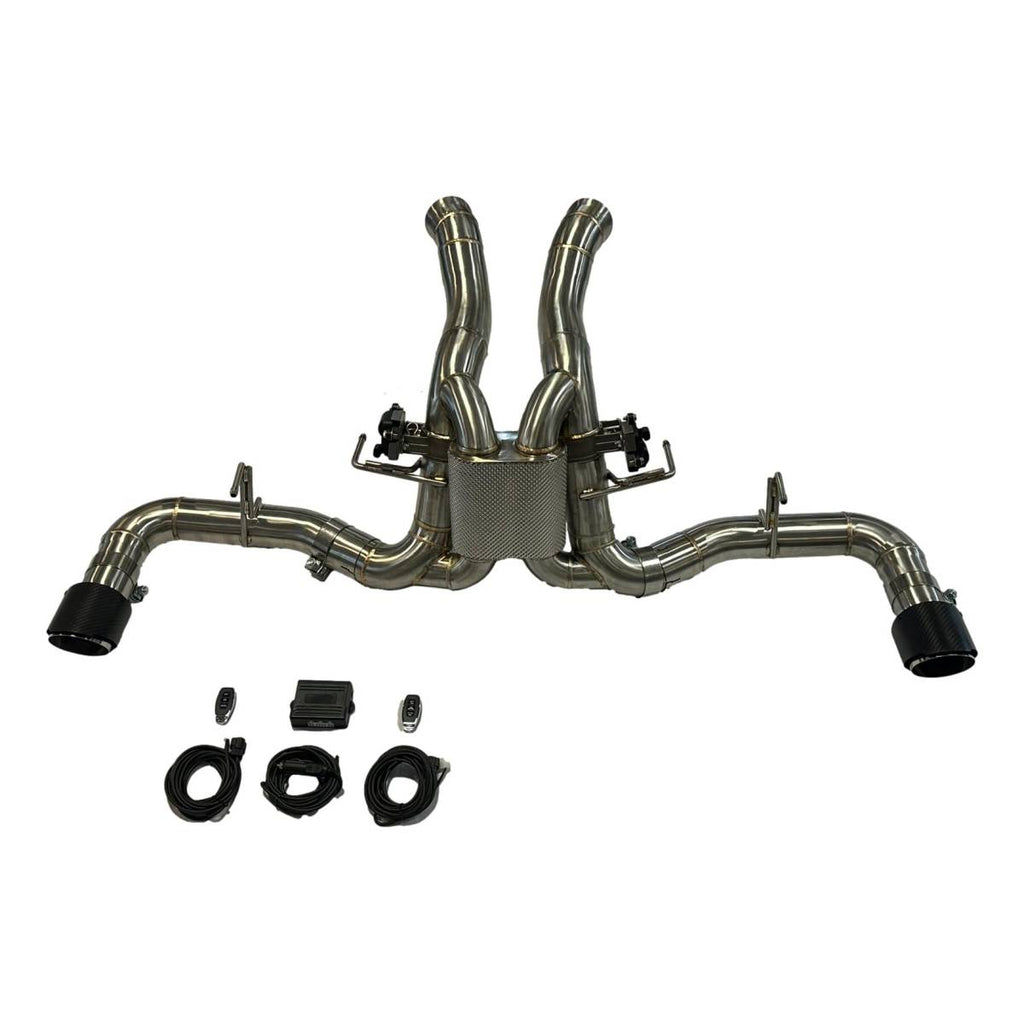 McLaren 570 & 570S Valvetronic Cat Back Exhaust with Heat Shield