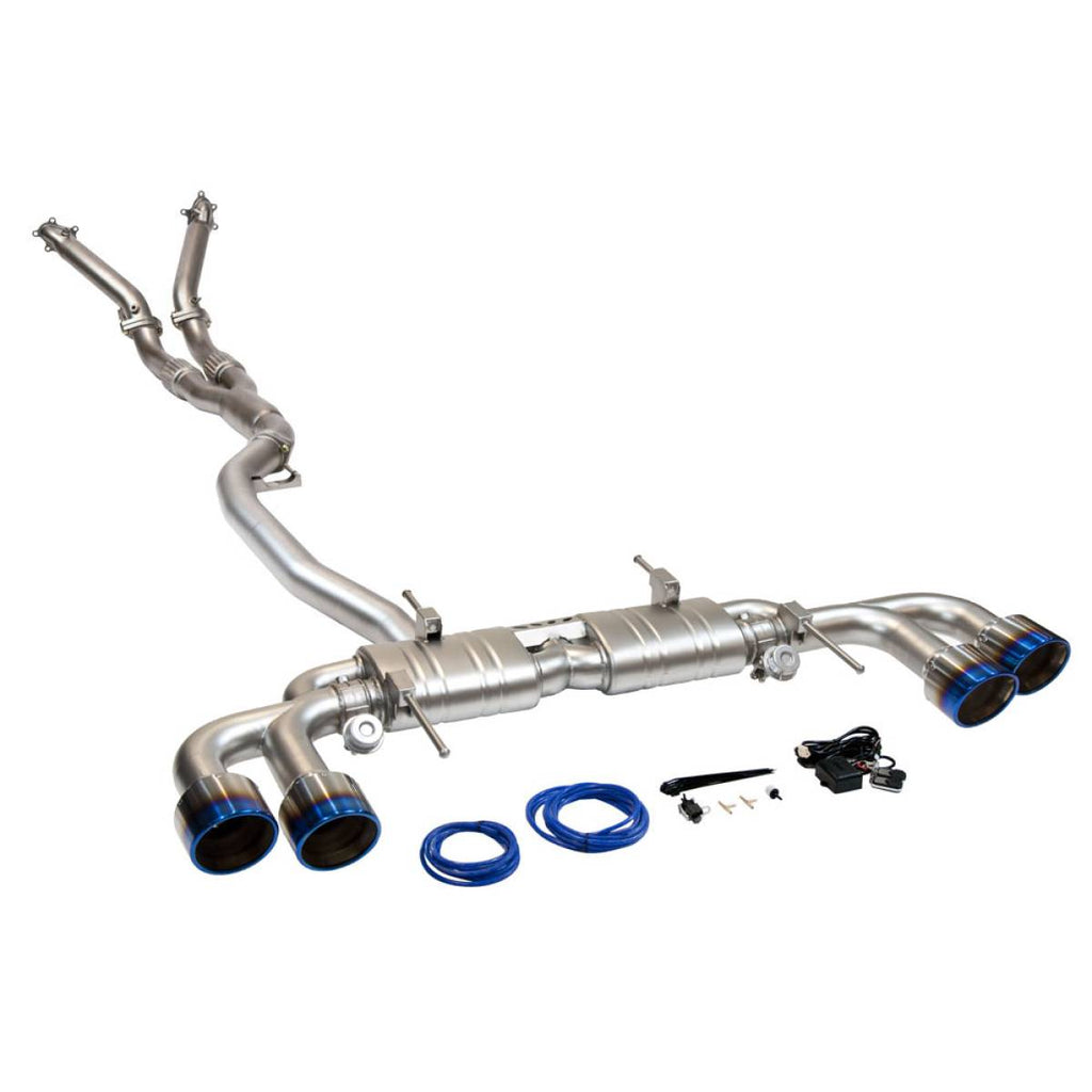 Nissan GTR 3.5" Turbo Back Valved Exhaust with 5 Inch Titanium Tailpipes
