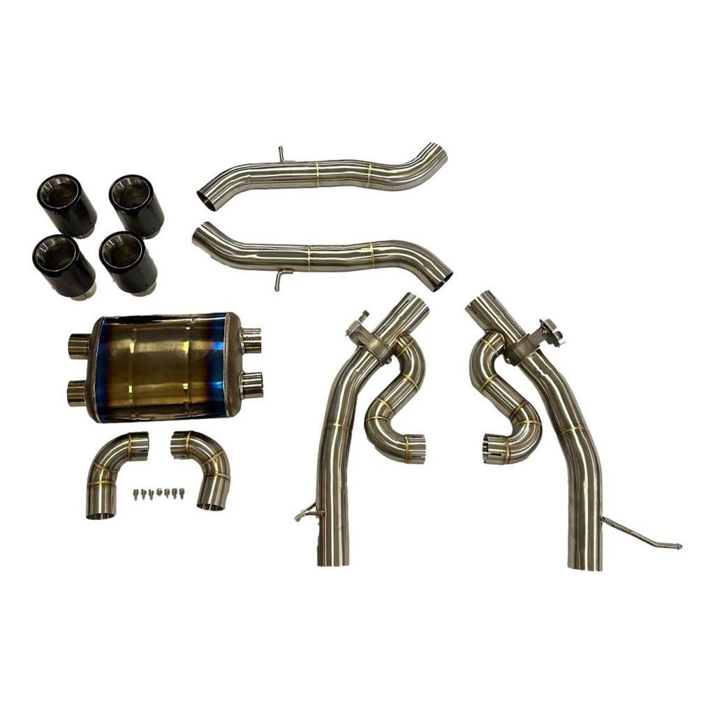 BMW M2 G87 Titanium Silencer Axel Catback with Carbon Tailpipes