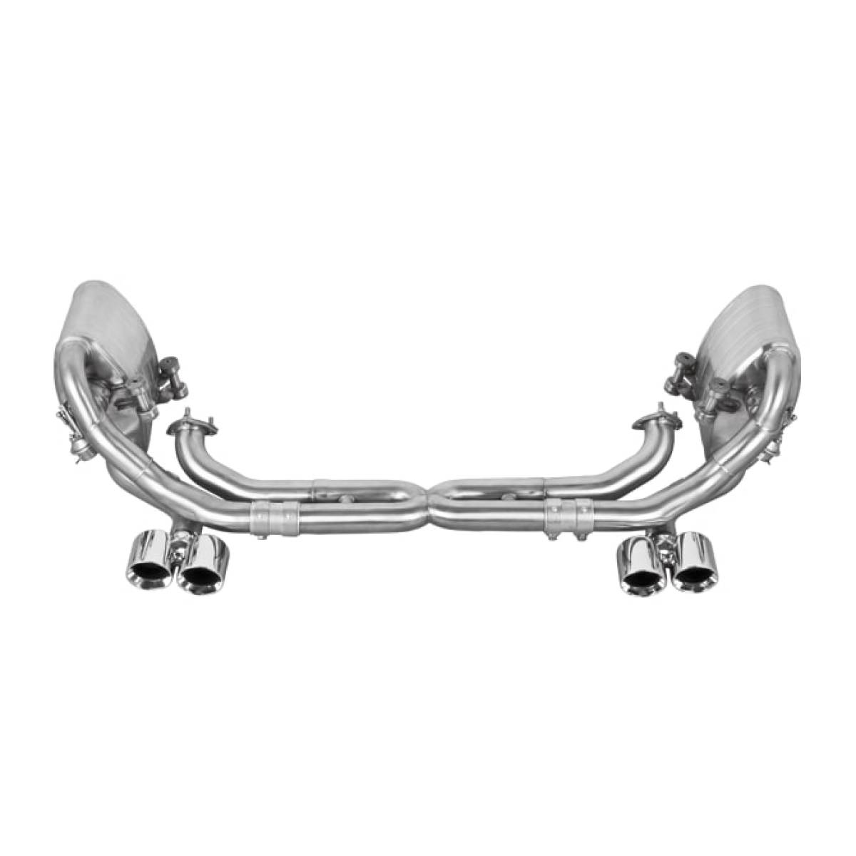 Porsche 911 997.2 Carrera Valved Cat Back with Chrome Tailpipes