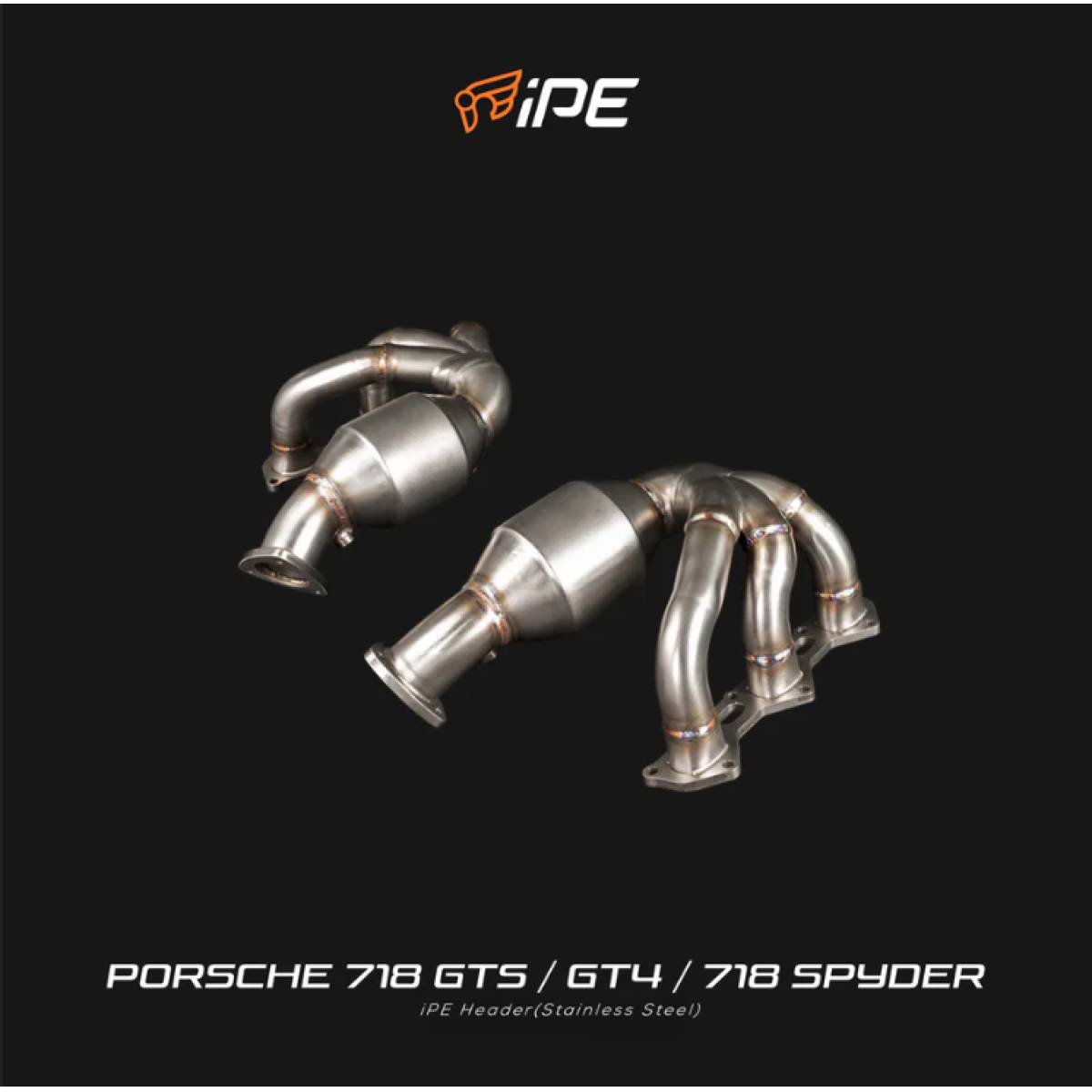 Porsche 982 718 Boxster GTS 4.0 718 Cayman GTS 4.0 2020 - Current Header with Cat Pipe