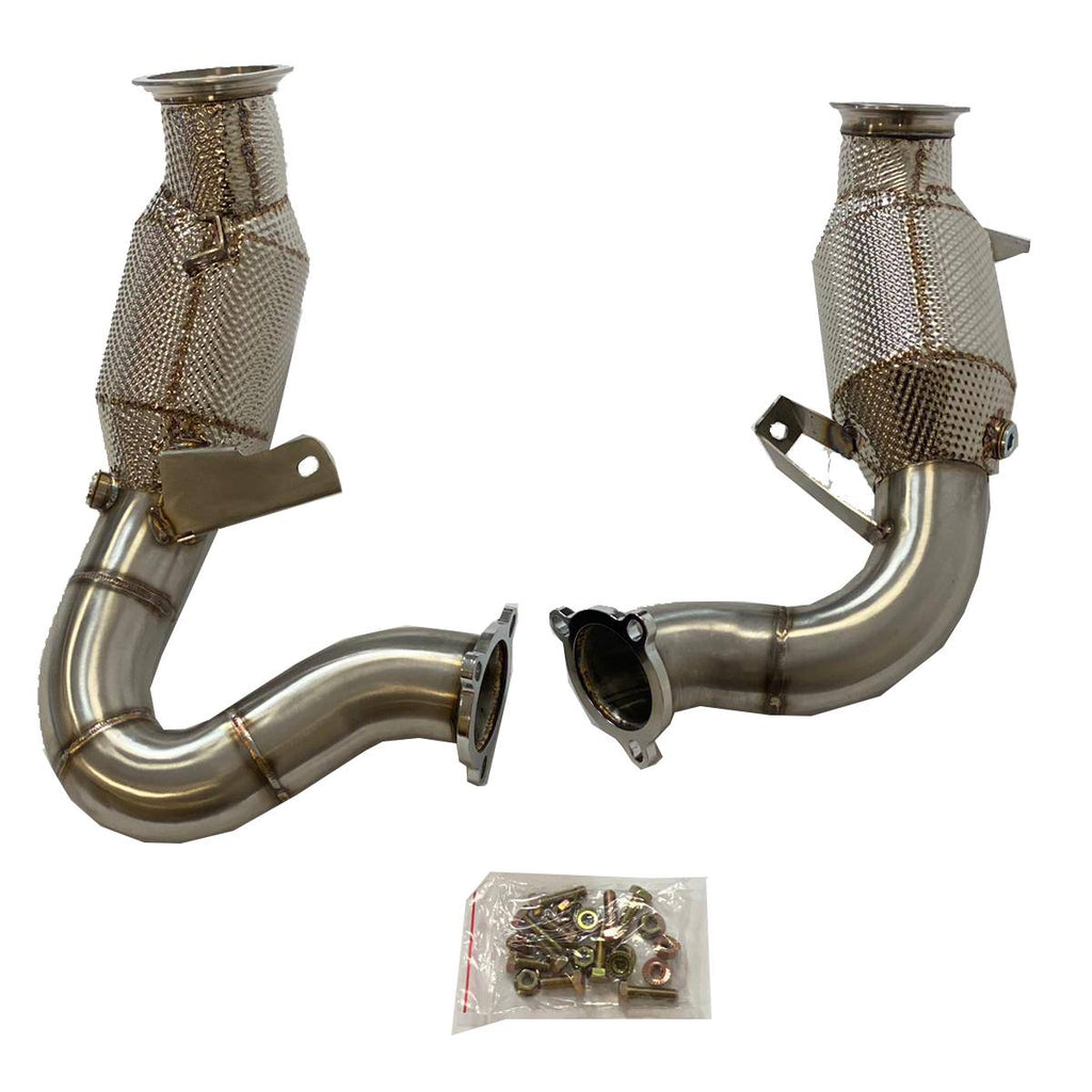 Porsche Macan 3.0/3.6T Catalytic Converter Exhaust Downpipes With Thermal Heat Shield