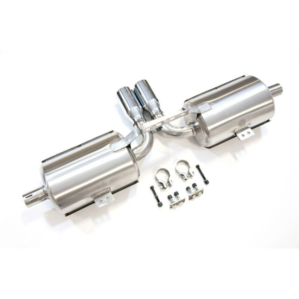 Porsche 986 Boxster Cat Back Exhaust with Chrome Tailpipes