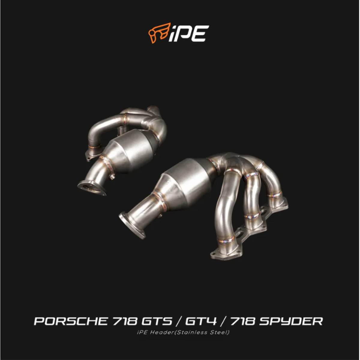 Porsche 982 718 Spyder 718 Cayman GT4 2020 - Current Header with Cat Pipe