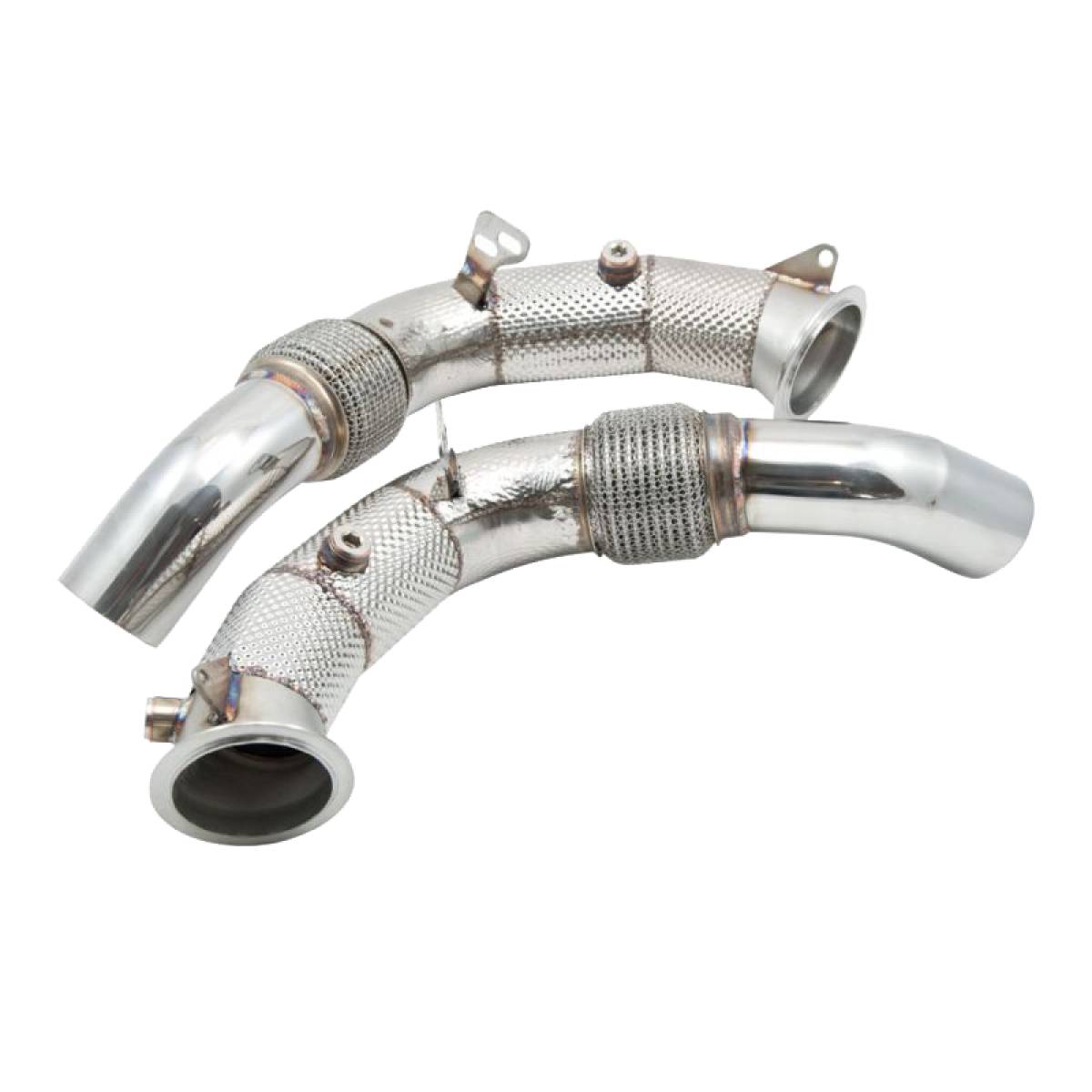 BMW M5 F10/F11 M6 F12/F13 Exhaust Downpipe with Sensor Bung and Heat Shield