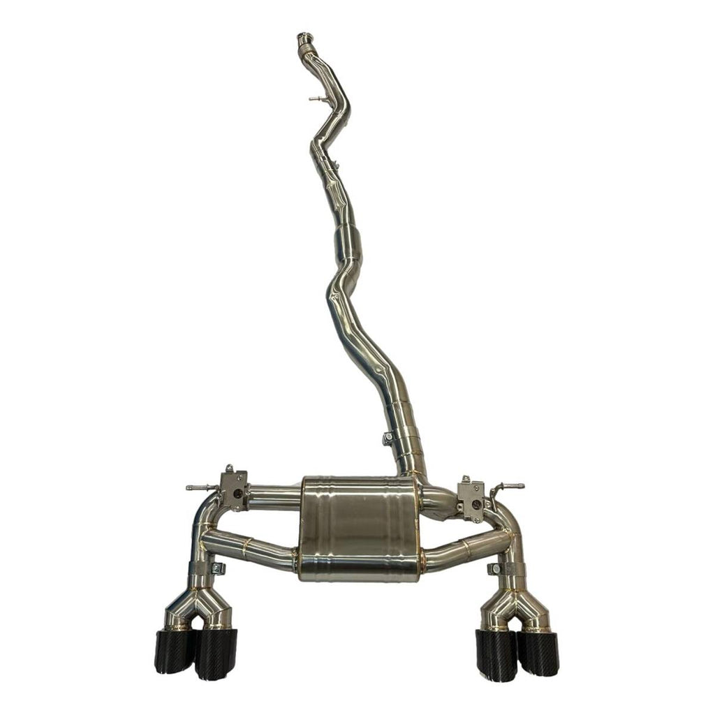 BMW M2 F87 Valvetronic Cat Back Exhaust with Carbon Tailpipes (N55 Engine)