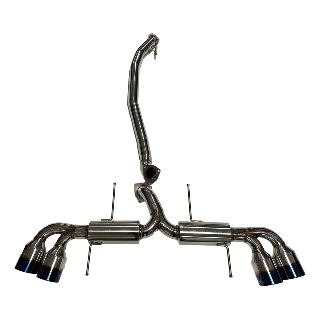 Nissan GTR 3" Cat-Back Exhaust With 4.5" Titanium Burnt Tailpipes
