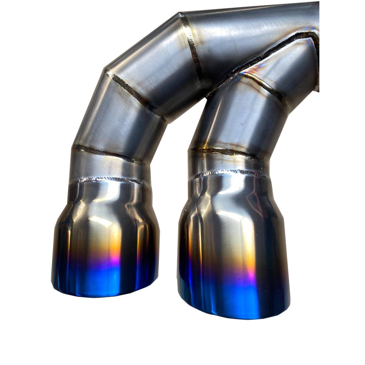Porsche 911 991.1 Turbo Titanium Valved Exhaust Burnt Tailpipes